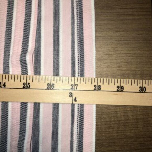 Brooks Brothers Polo Mens Pink Gray White Striped Short Sleeve Shirt L Slim Fit - Picture 7 of 8